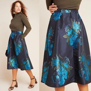 ANTHROPOLOGIE Maeve Ronette Jacquard Midi Skirt 2